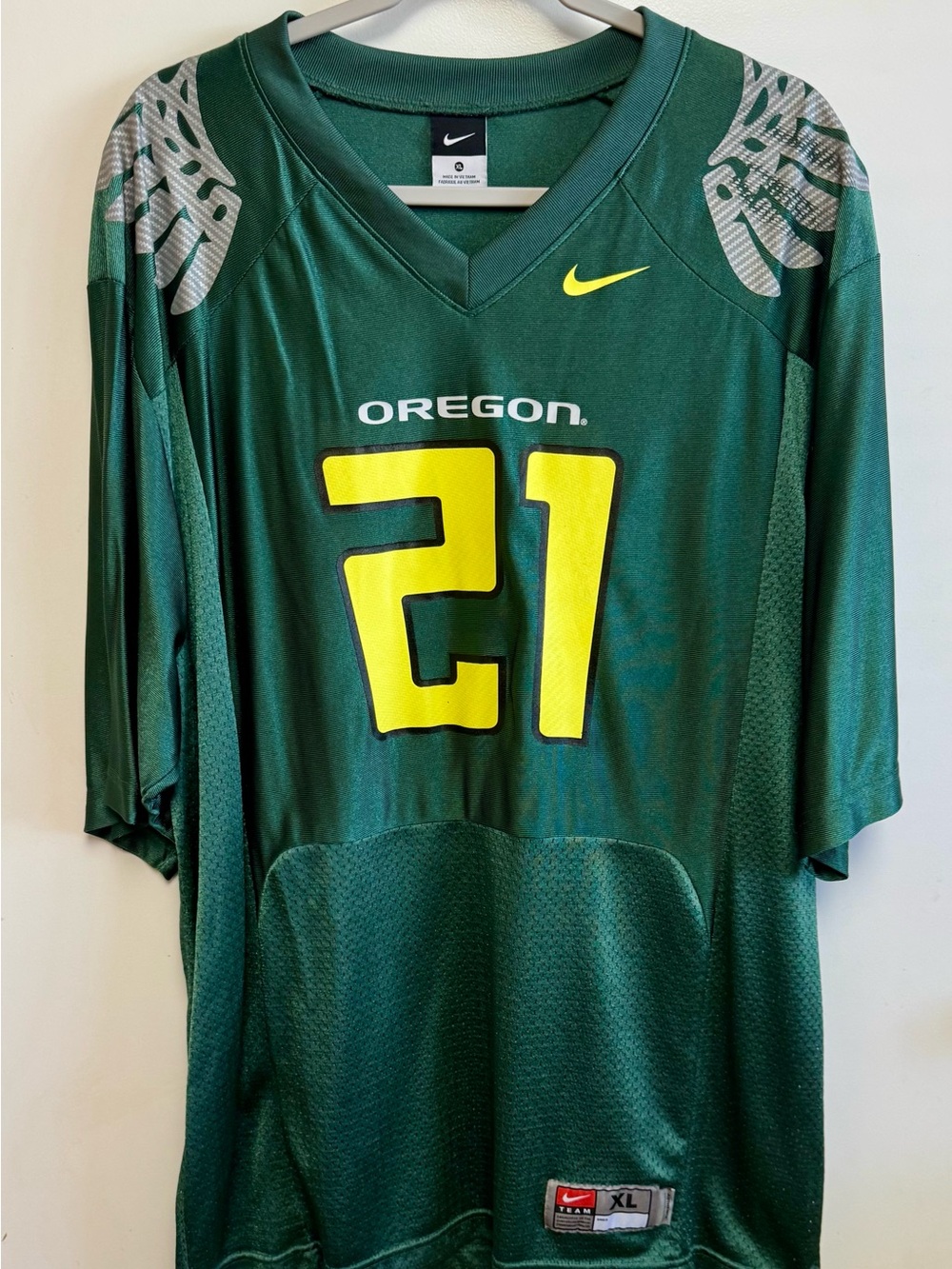 Nike Oregon Ducks Green Football Jersey #21 Men’s XL